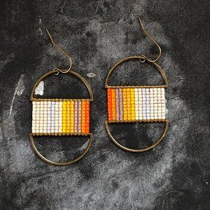 Sun Pillar beaded earrings